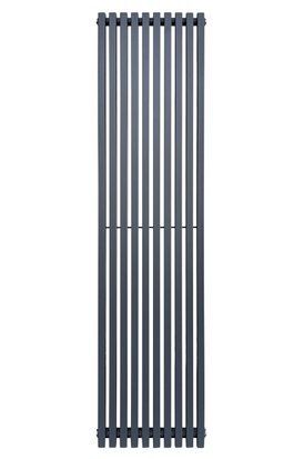 Дизайнерский вертикальный радиатор отопления ARTTIDESIGN Ancona II 10/1800/460/50 серый матовый AN.II.10.180.46.5.G фото