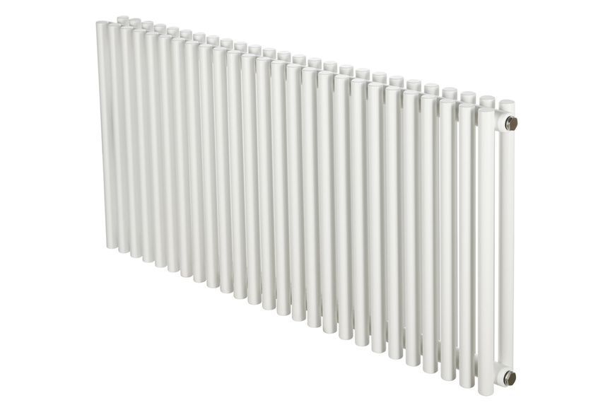 Дизайнерский горизонтальный радиатор отопления BETATHERM Praktikum 2 H-500 мм, L-995 мм с нижним подключением PV 2050/26  9016М 88 фото