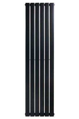 Дизайнерский вертикальный радиатор отопления ARTTIDESIGN Livorno 6/1800/408/50 чёрный матовый LV 6.180.40.5.B фото