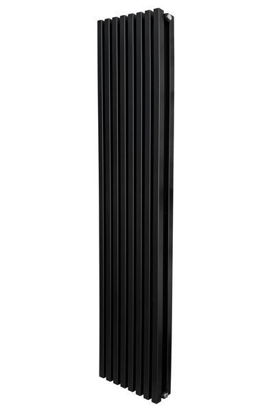 Дизайнерский вертикальный радиатор отопления ARTTIDESIGN Ancona II 8/1800/368 черный матовый AN.II.8.180.36.B фото